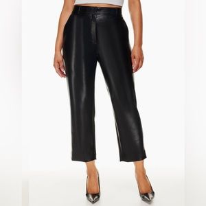 Aritzia command cropped leather pants.